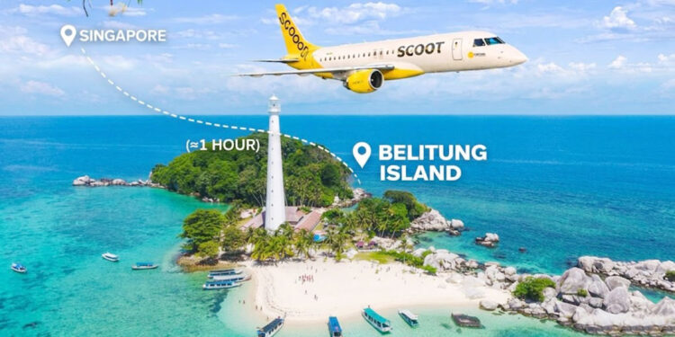 Penerbangan Scoot Singapura - Tanjungpandan Belitung